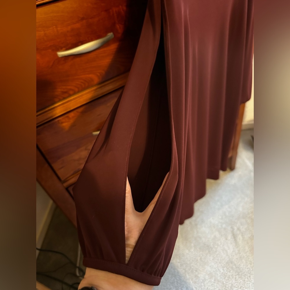 Talbots Plum Split-Sleeve Dress - XL Petite - Picture 4 of 7